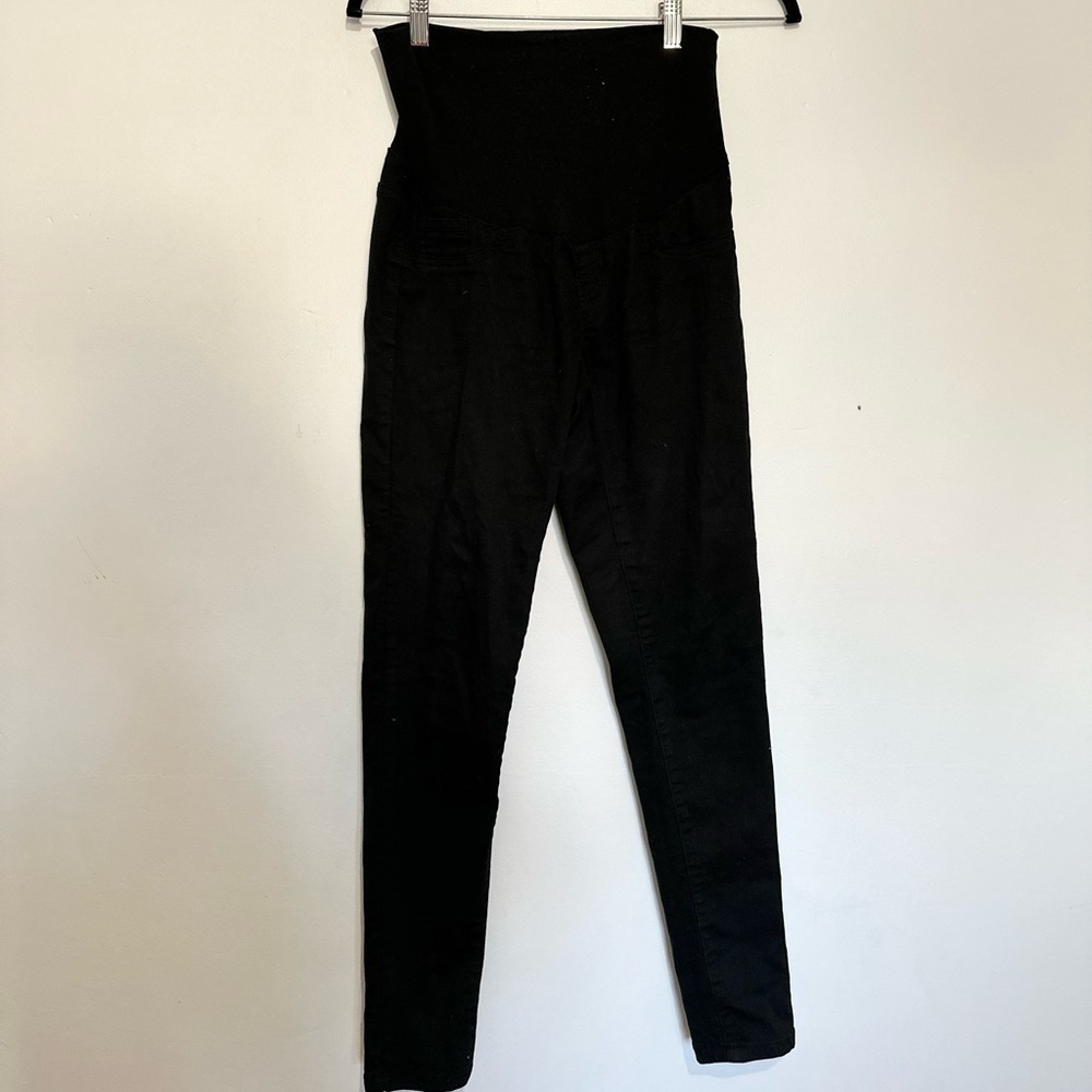 Motherhood black denim skinny jeans size small minimalist